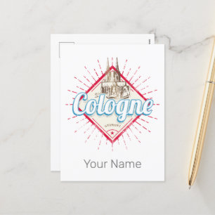 Postal Festiva Catedral Retro de la Ciudad de Colonia Alemania
