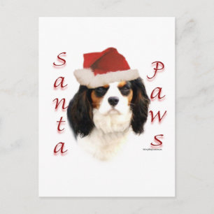 Postal Festiva Cavalier King Charles Spaniel Santa Paws