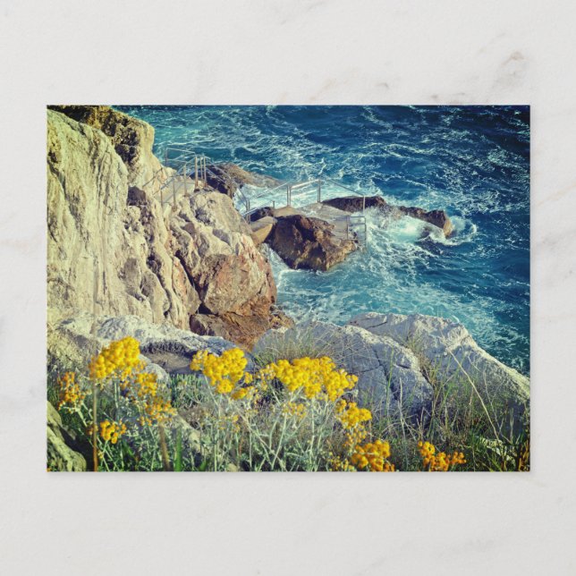 Postal Festiva Cavtat Rocky Beach View (Anverso)
