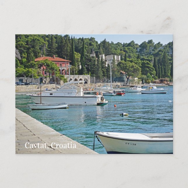 Postal Festiva Cavtat, vistas a Croacia del agua (Anverso)