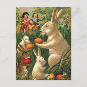Postal Festiva Caza de huevos de Pascua