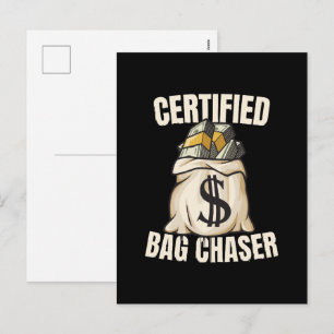 Postal Festiva cazador de bolsas