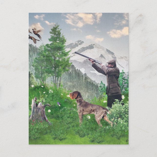 Postal Festiva Cazadores asociados para la vida (Anverso)