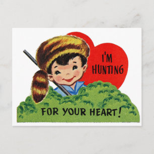 Postal Festiva Cazando para tu corazón de San Valentín