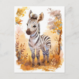 Postal Festiva Cebolla de cebra en praderas de otoño