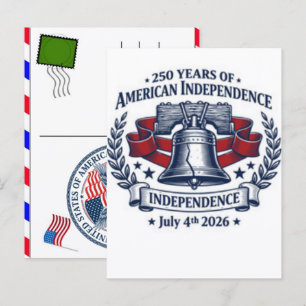 Postal Festiva Celebración de 250 años de EE. UU.: América 1776–2