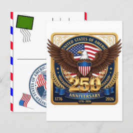 Postal Festiva Celebración de 250 años de EE. UU.: América 1776–2