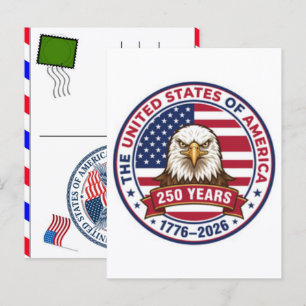 Postal Festiva Celebración de 250 años de EE. UU.: América 1776–2