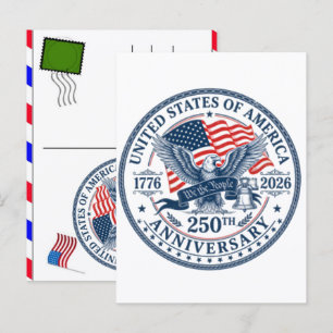 Postal Festiva Celebración de los 250 años de EE. UU.: América 17