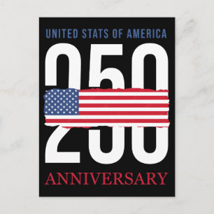 Postal Festiva Celebración del 250 Aniversario de América Tributo