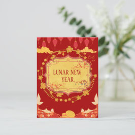 Postal Festiva Celebración del Año Nuevo Lunar: Una noche de aleg