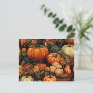 Postal Festiva Celebración del otoño