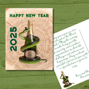 Postal Festiva Celebración lunar de la serpiente de Año Nuevo chi