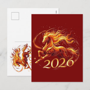 Postal Festiva Celebraciones del Año Chino del Caballo 2026