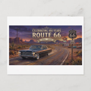 Postal Festiva Celebrando 100 Años: Ruta 66