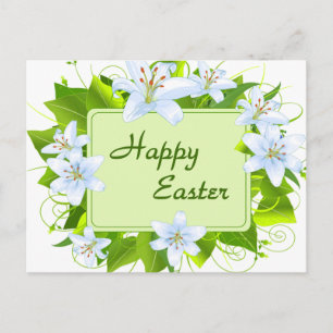 Postal Festiva celebrando la feliz Pascua