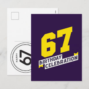 Postal Festiva Celebrar 67 años: Cumpleaños de abuelo y abuela 20