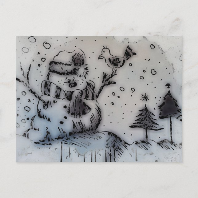 Postal Festiva Celebrar a los Navidades con felicidad (Anverso)