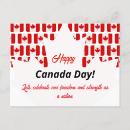 Postal Festiva Celebrar el Día de Canadá con patriotas