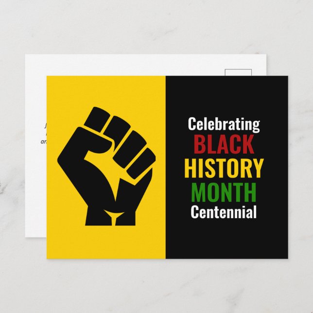 Postal Festiva Celebrating Black History Month Centennial (Anverso / Reverso)