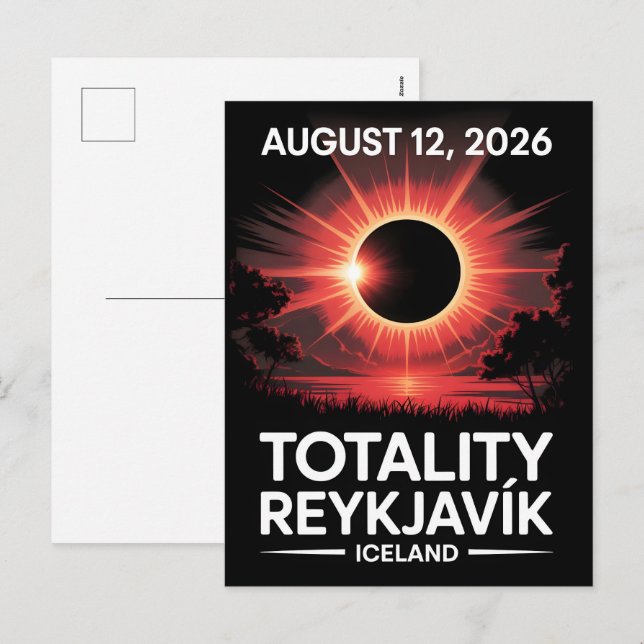 Postal Festiva Celestial Wonder Solar Eclipse Holiday Greeting (Anverso / Reverso)