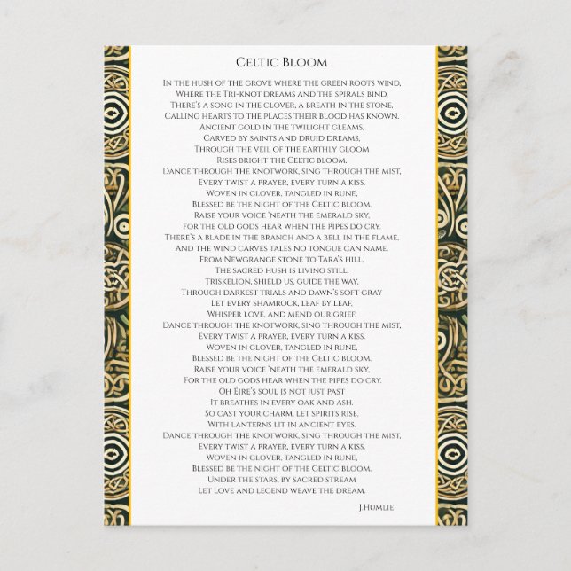 Postal Festiva Celtic Bloom (Anverso)