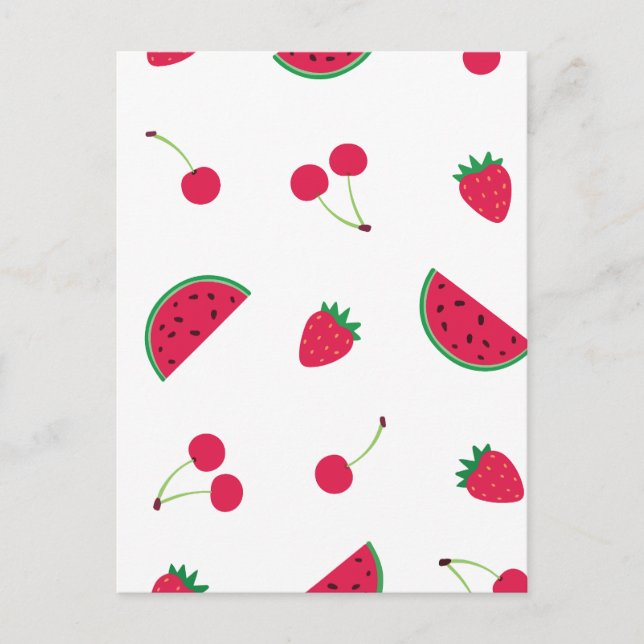 Postal Festiva Cerezo y fresa de la cuenca (Anverso)