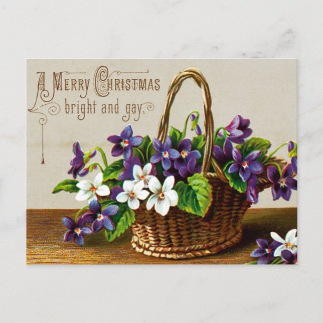 Postal Festiva Cesta de navidades (Anverso)