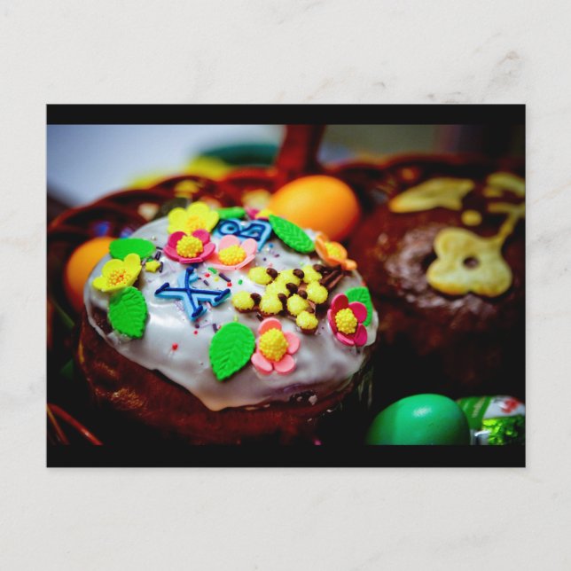 Postal Festiva Cesta de Pascua (Anverso)