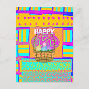 Postal Festiva Cesta de Pascua inspirada en África Occidental y H