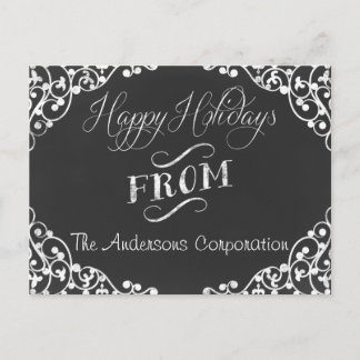 Postal Festiva chalkboard Holidays Corporate Greeting PostCards