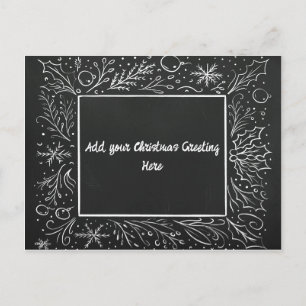 Postal Festiva Chalkboard Navidades personalizados