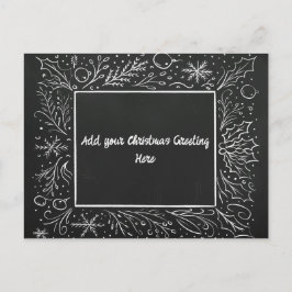 Postal Festiva Chalkboard Navidades personalizados