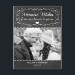 Postal Festiva Chalkboard Warmest Warmest Holiday Postcard<br><div class="desc">El Chalkboard Holiday Postcard es una forma rápida y fácil de distribuir la alegría de las vacaciones con un presupuesto reducido. Ahorra en gastos de envío con postales de vacaciones! Obtén tus tarjetas de Navidad en un flash con nuestras postales de vacaciones. ¡No hay sobres para lamer!</div>