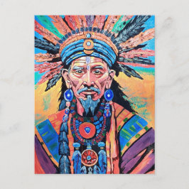 Postal Festiva chamán, hechicero, amuleto, magia