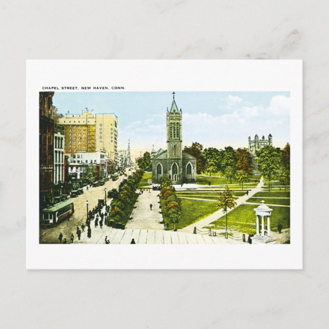 Postal Festiva Chapel Street, New Haven, Connecticut (Anverso)
