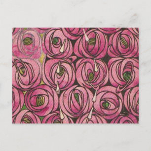 Postal Festiva Charles Rennie Mackintosh - Rosas