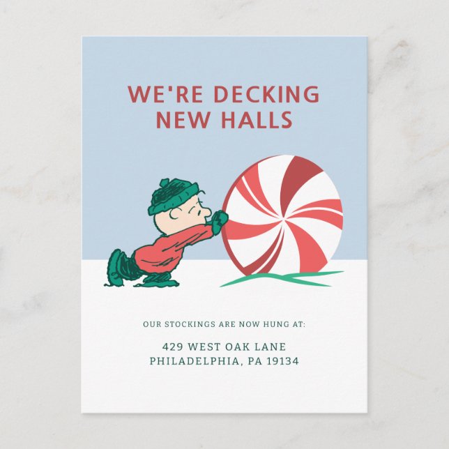 Postal Festiva Charlie Brown | Pasando a la temporada de vacacion (Anverso)