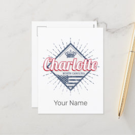 Postal Festiva Charlotte City North Carolina Estados Unidos