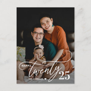 Postal Festiva Charming Happy New Year Photo Postcard