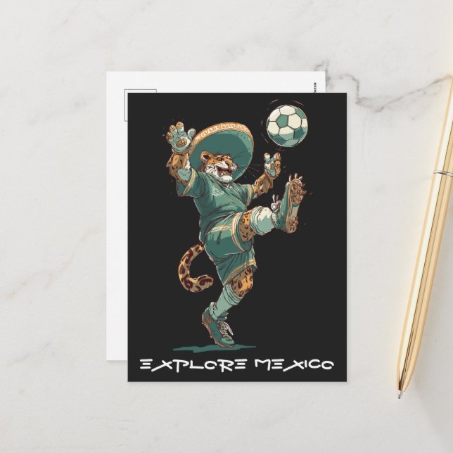 Postal Festiva Charro Jaguar Striker (Anverso/Reverso In Situ)