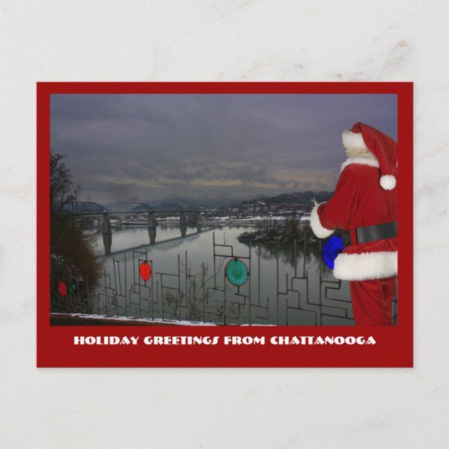 Postal Festiva Chattanooga Santa (Anverso)