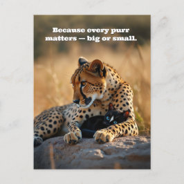 Postal Festiva Cheetah Guardian, Corazón Gatito