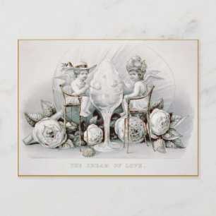 Postal Festiva Cherubs & Ice Cream: San Valentín - Postcard