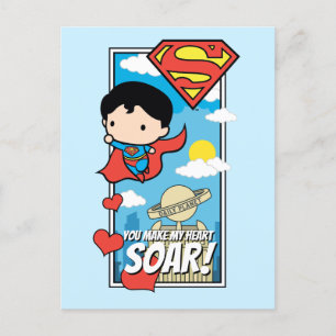 Postal Festiva Chibi Superman - Tu haces que mi corazón se eleve
