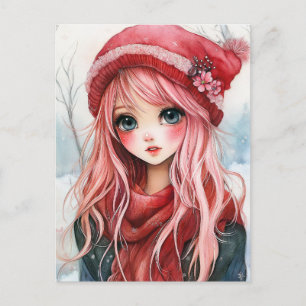 Postal Festiva Chica de San Valentín
