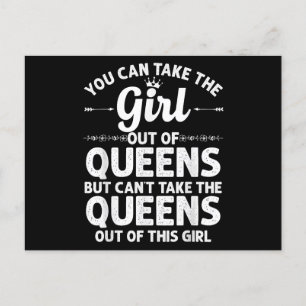Postal Festiva Chica Fuera De Las Reinas Nueva Nueva York Regalo 