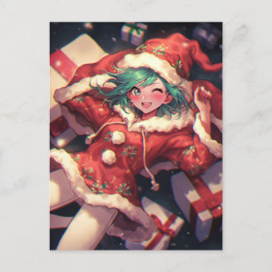 Postal Festiva Chica y presencias Adorables y Emocionadas de Sant