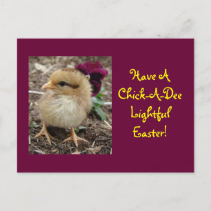 Postal Festiva Chick-A-Dee-Light de Pascua