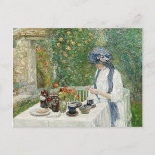 Postal Festiva Childe Hassam - Jardín de té francés